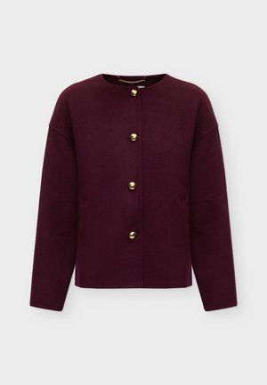 GANT, COLLARLESS HANDSTITCHED JACKET - Winterjas - darkened wine