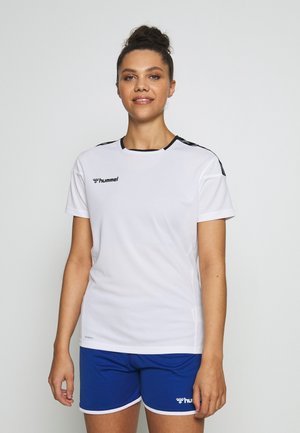 Hummel HMLAUTHENTIC  - T-shirt z nadrukiem - white