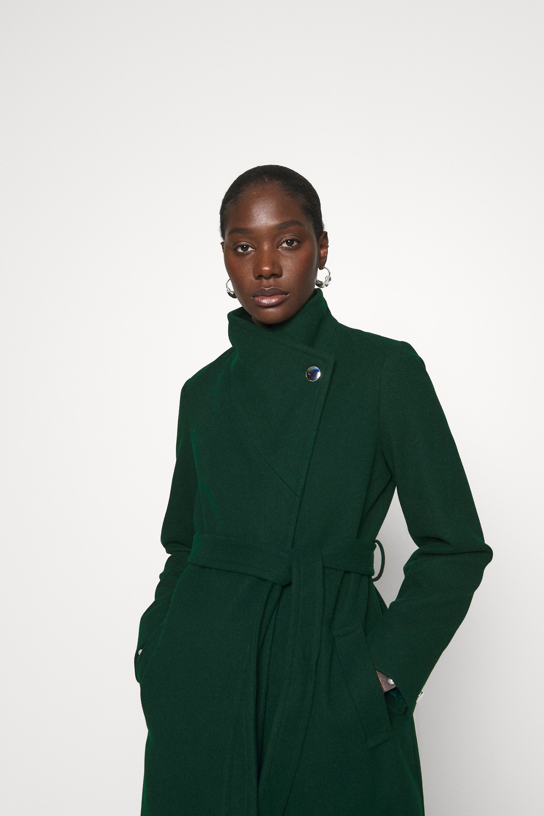 dorothy perkins funnel neck coat