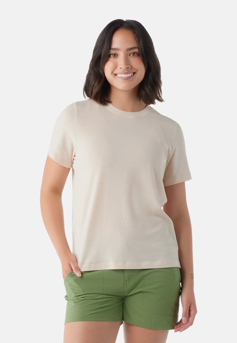 Smartwool PERFECT CREW SHORT SLEEVE - T-shirt basic - almond