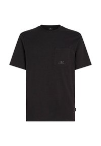 CHEST POCKET - Lihtne T-särk - black out