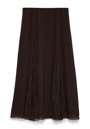 Vero Moda, SKIRT VMLALIE HIGH WAIST LONG SKIRT - Jupe trapèze - chocolate torte