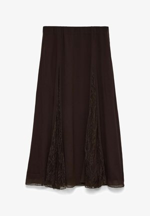 Vero Moda, SKIRT VMLALIE HIGH WAIST LONG SKIRT - Jupe trapèze - chocolate torte