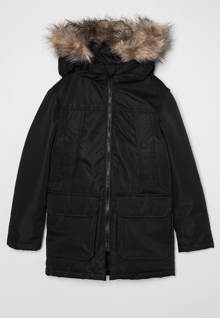 Jack & Jones Junior Wintermantel zwart Jack & Jones Junior Wintermantel zwart