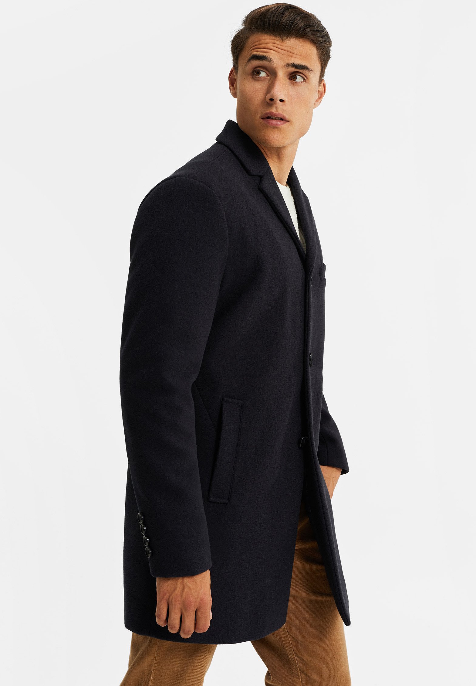 WE Fashion MANTEL Manteau classique dark bluebleu MANTEAU SLIM FIT HOMME | 79974493 WE Fashion