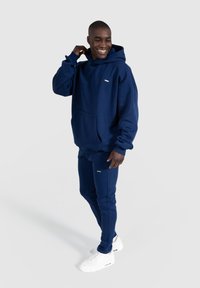 Smilodox DAWSON OVERSIZED HOODIE - Felpa con cappuccio - dunkelblau