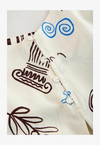 Sélectionné, ecru brown border print