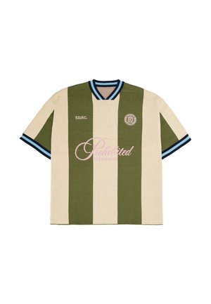 PROHIBITED T-shirt print - green cream