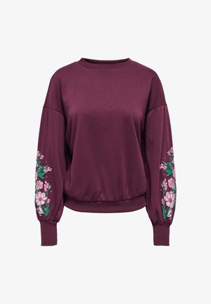 ONLY, ONLBROOKE L/S O-NECK FLOWER SWT NOOS - Sweatshirt - fig print:peony