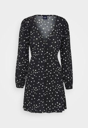 GAP, BUTTON FRONT MINI DRESS - Abito a camicia - black star