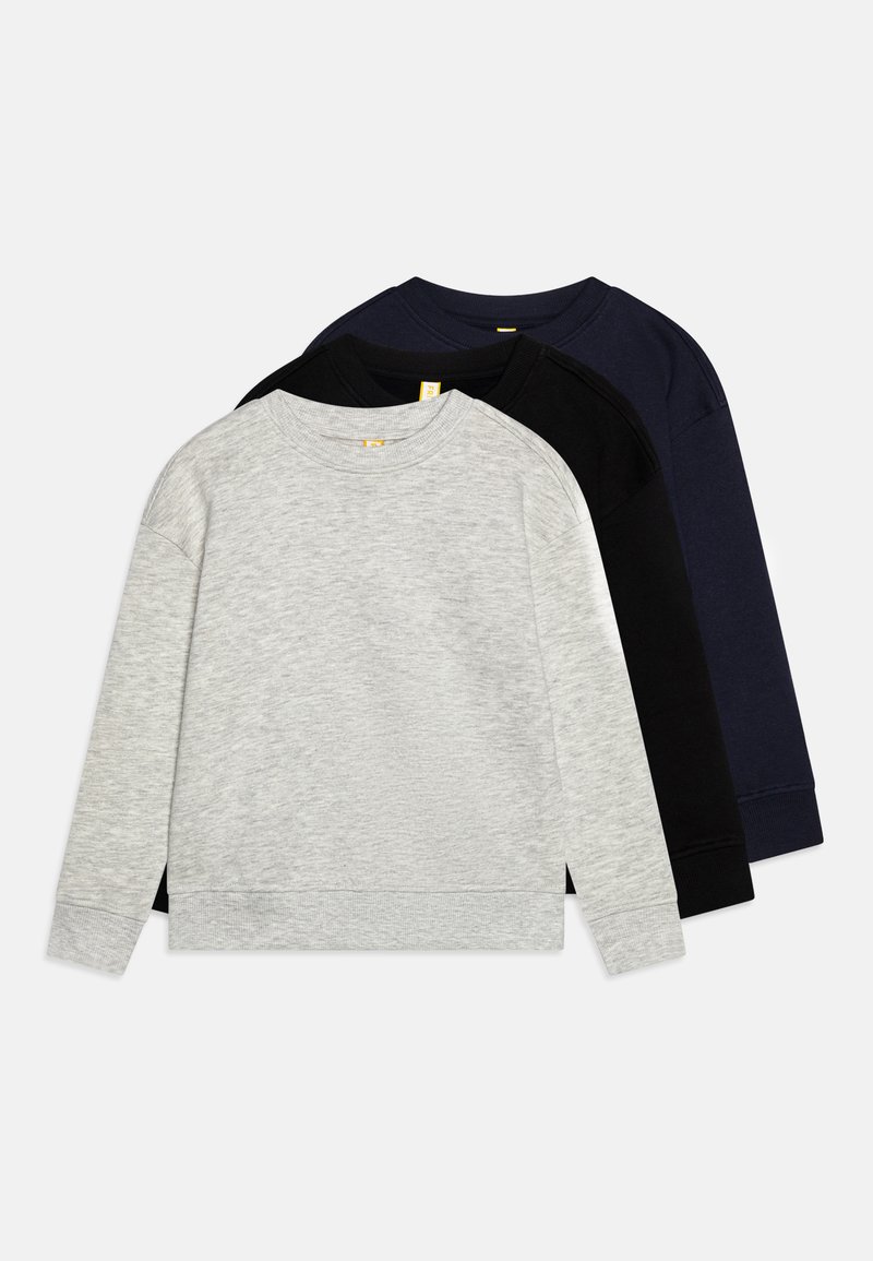 Friboo - UNISEX 3 PACK - Sudadera - black/mottled light grey/dark blue, Ampliar