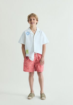 Scalpers, SCALPERS SKULL DELAVE SWIMSUIT KIDS - Bañador corto - orange