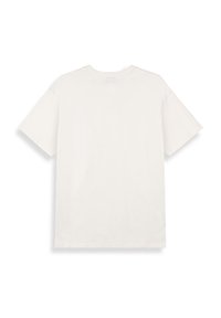 Camiseta de manga corta y cuello redondo en algodón color off-white, con un diseño sencillo sin patrones o adornos visibles.