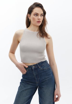 CREW NECK CROP SINGLET - Toppi - french oak