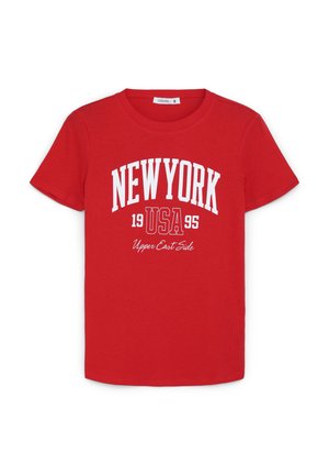 Terranova, COLLEGE  - T-shirt con stampa - rosso