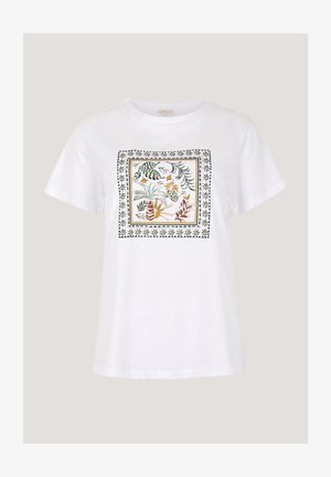 Apricot, TROPICAL PLACEMENT - T-Shirt print - white