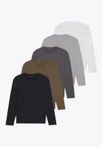 5 PACK - Maglietta a manica lunga - black/white/olive
