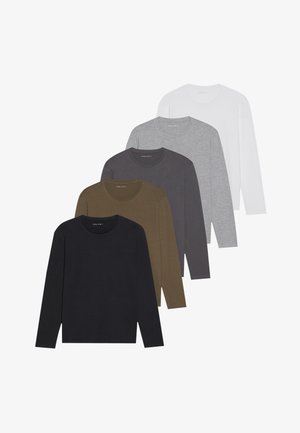 5 PACK - Camisola de manga comprida - black/white/olive