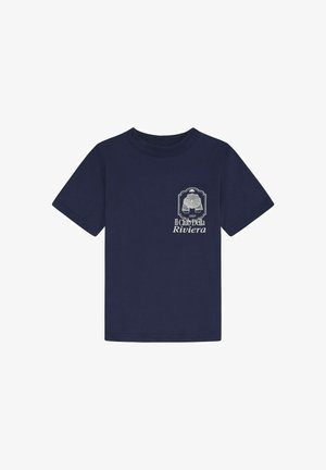 Camiseta de manga corta azul marino con emblema blanco y texto "Il Club Della Riviera 1969" en el pecho izquierdo.