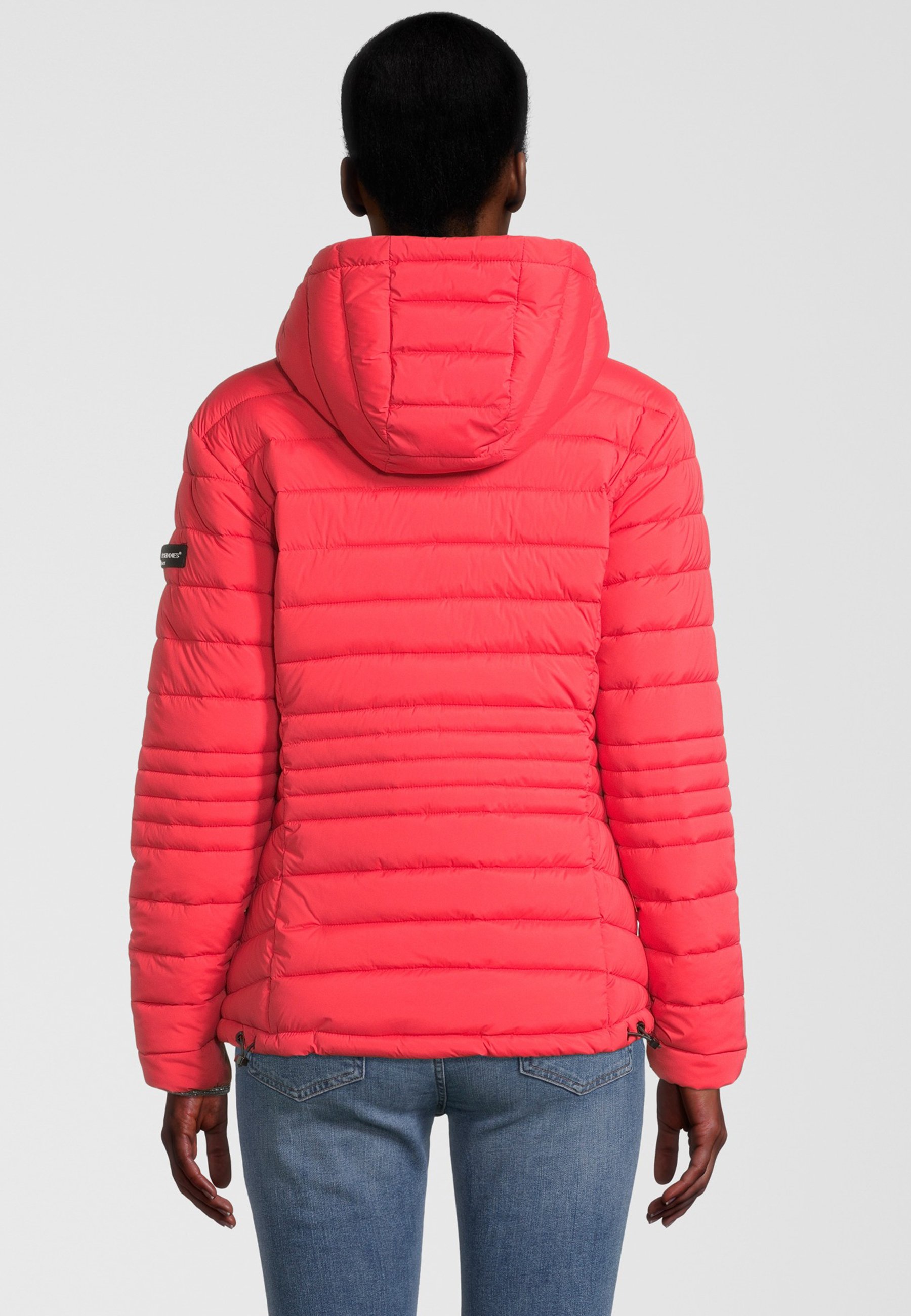 cherry red denim jacket