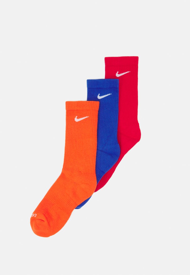 Nike Performance EVERYDAY PLUS CUSH CREW UNISEX 3 PACK - Sportske čarape - rush orange/game royal/university red/white