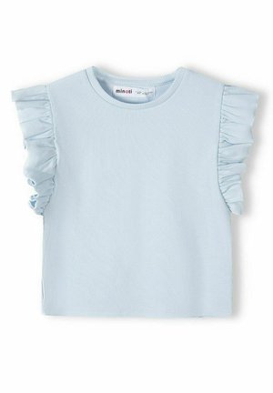 WITH FRILLED SLEEVES - T-Shirt print - blue