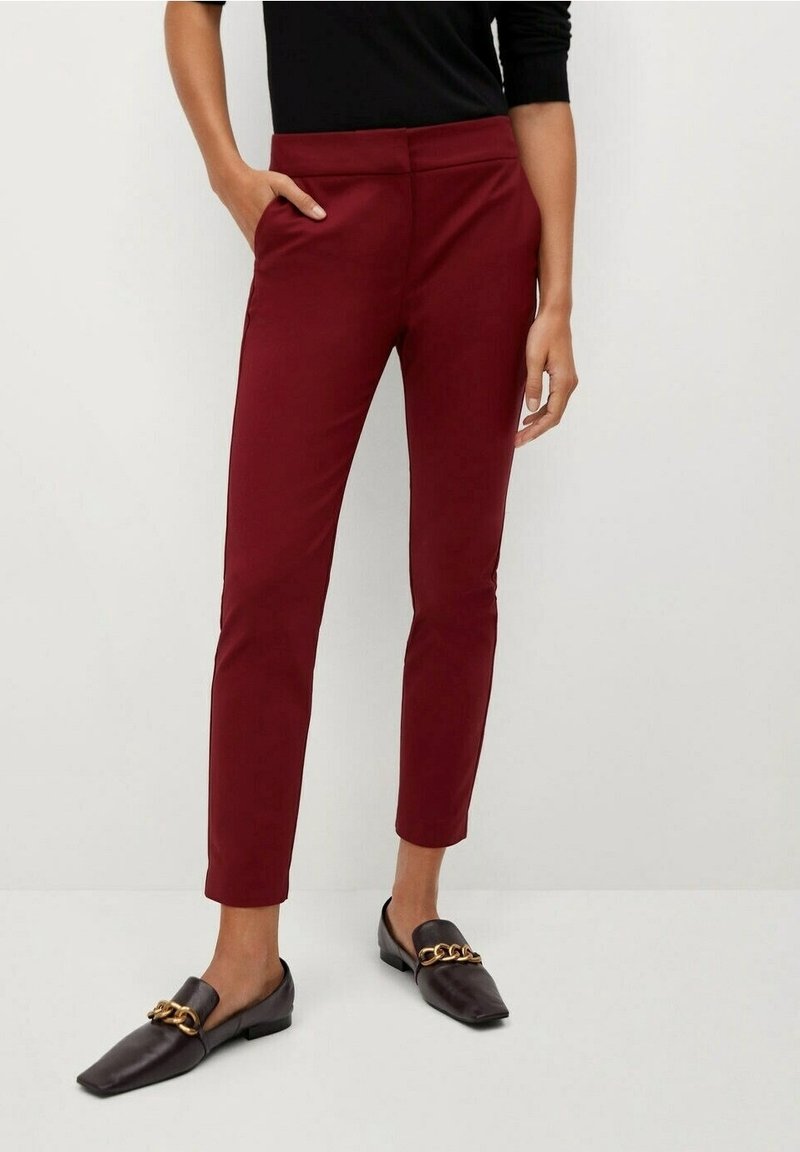 Mango Stoffhose - bordeaux