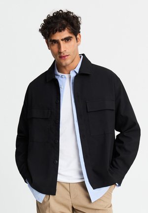 Terranova, CAMICIA TINTA UNITA - Giacca leggera - nero