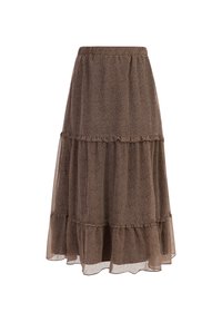 IKITA - A-lijn rok - braun wollweiss
