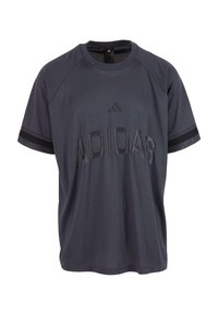 Hallhihaline hall spordisärg lühikeste varrukatega, ümmarguse kaelusega, tekstuuriga kangast ning julgelt esiosas "ADIDAS" logo. Varrukatel mustad aktsenttriibud.