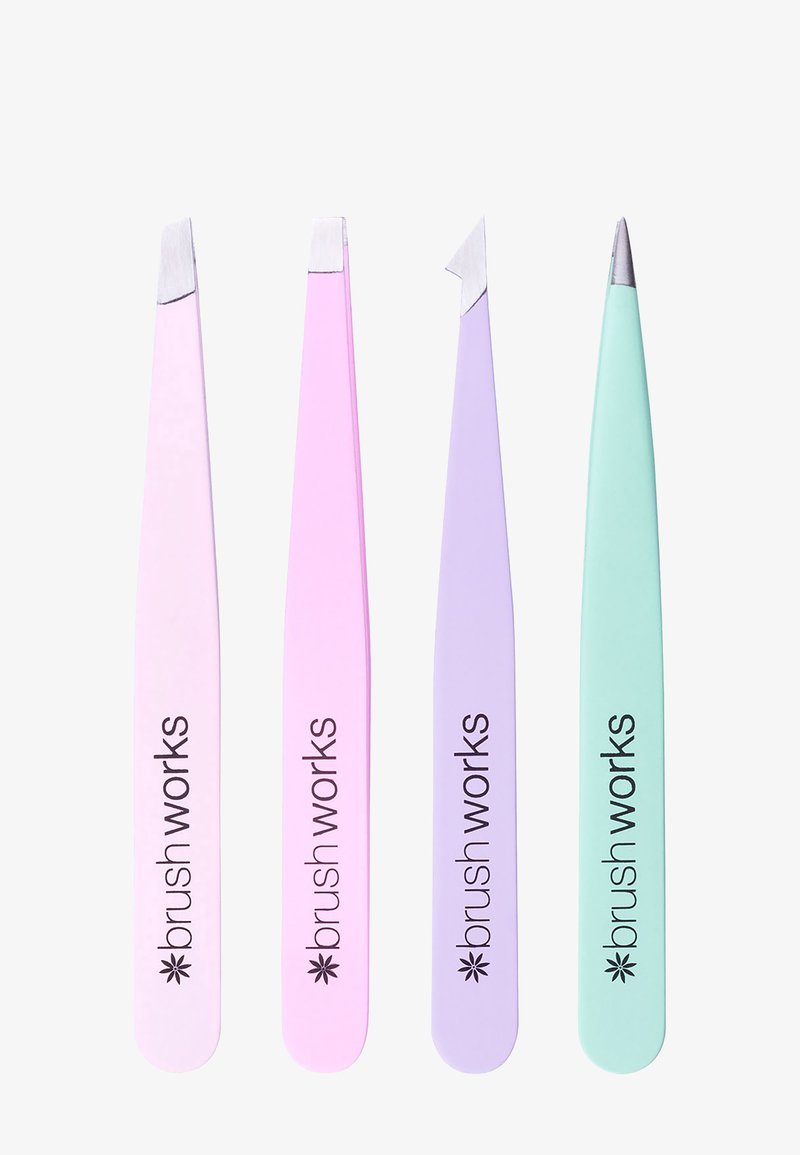 Brushworks - 4 PIECE COMBINATION TWEEZER SET - Sminkset - pastels, Förstora