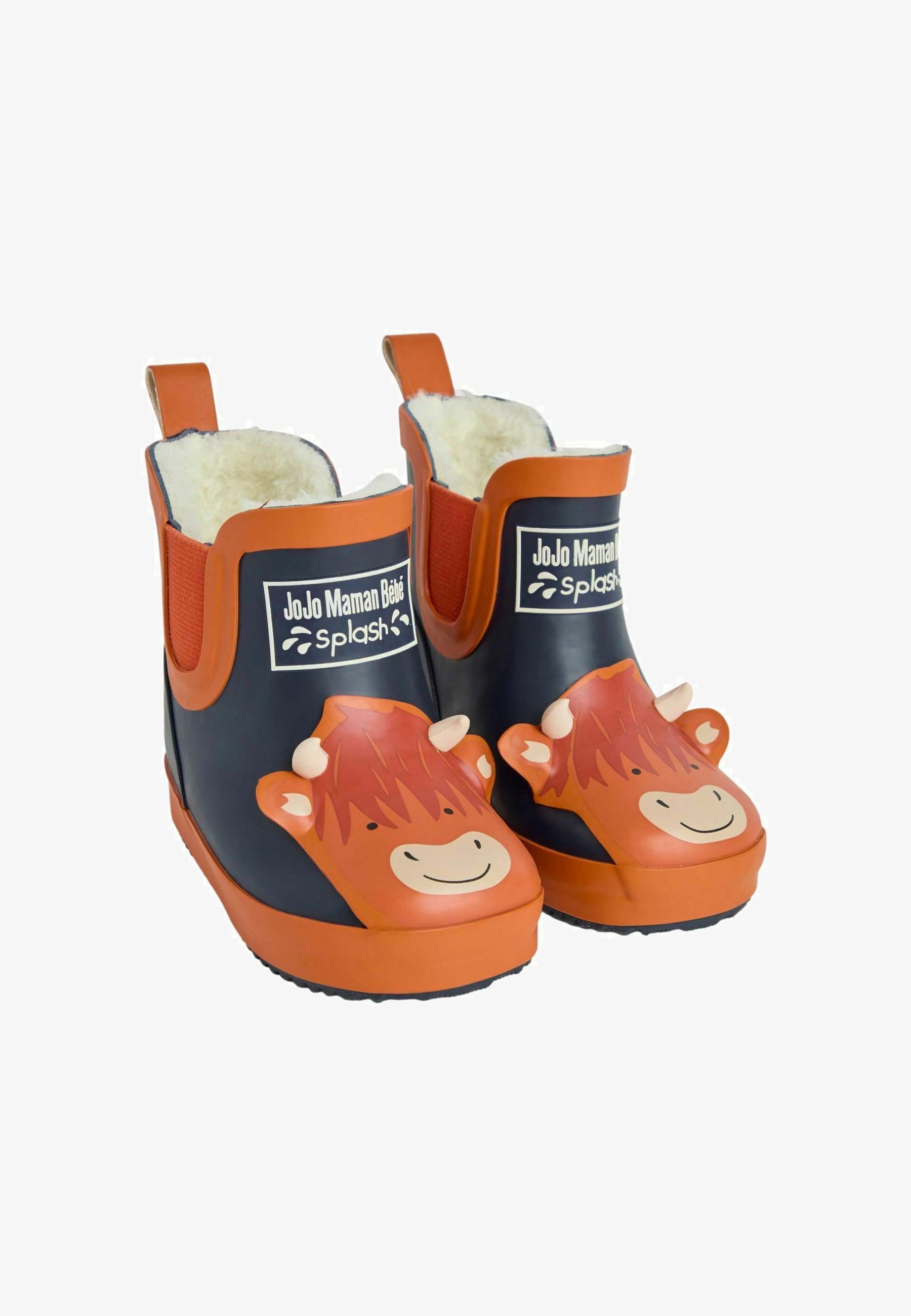 JoJo Maman Bébé HIGHLAND COW REGULAR FIT Botas de agua navy