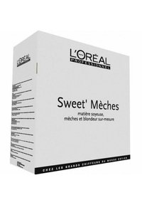 White packaging featuring the L'Oréal Professionnel logo. Text reads "Sweet' Mèches" with details in French about the product.