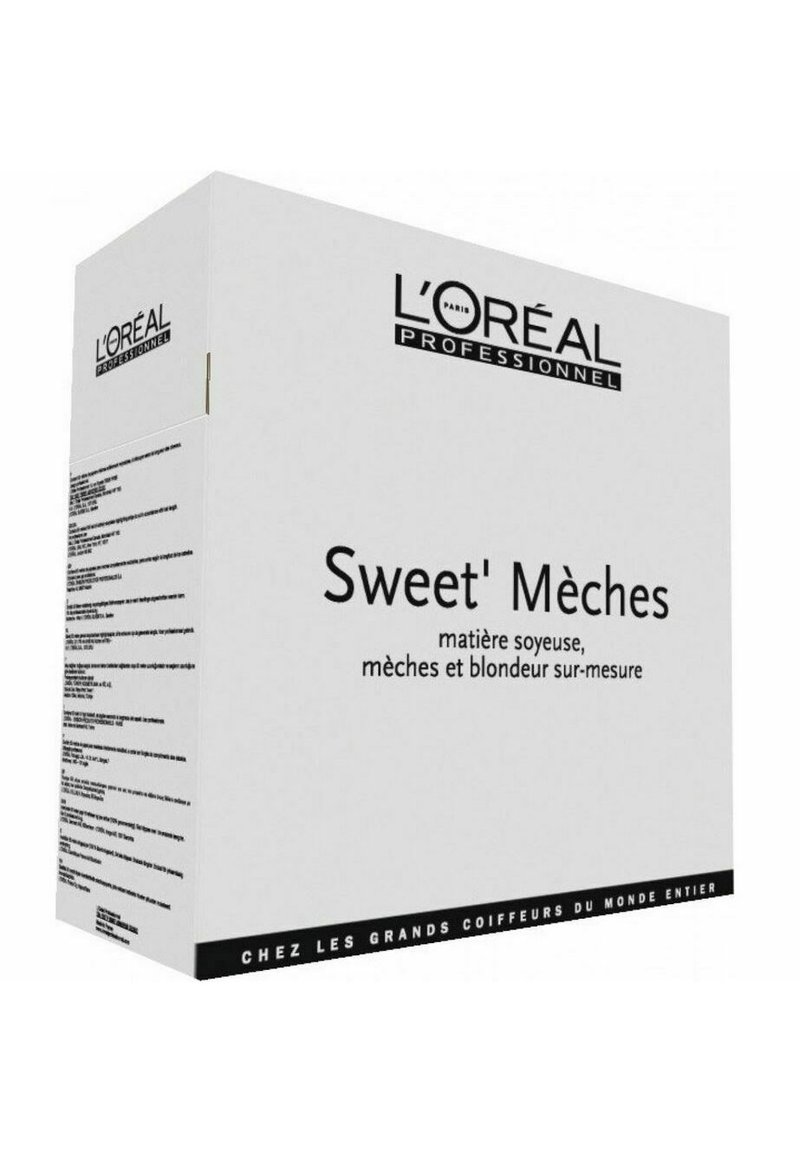 White packaging featuring the L'Oréal Professionnel logo. Text reads "Sweet' Mèches" with details in French about the product.