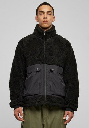 SHORT RAGLAN SHERPA - Fleecejakke - black black