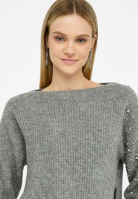 LIU JO WITH GEMSTONES - Maglione - grey