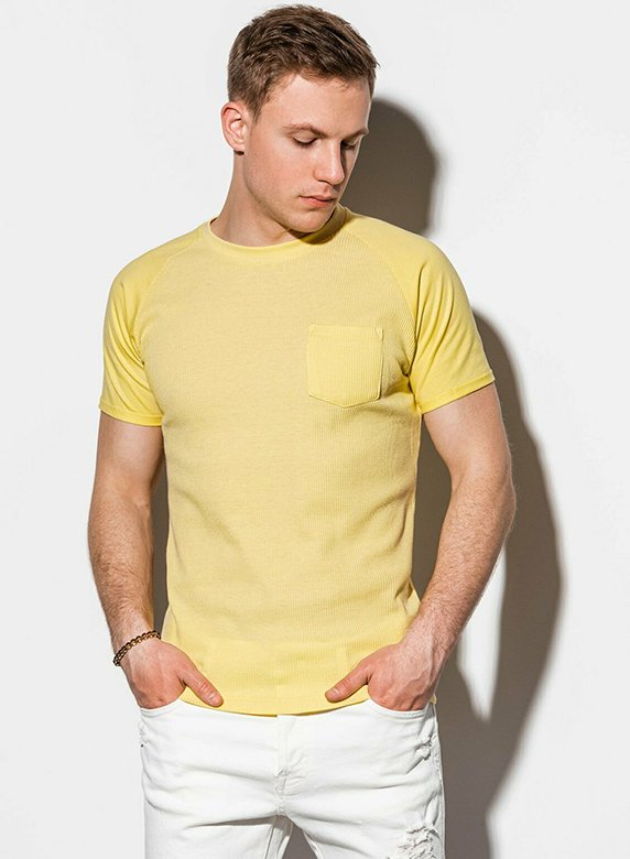 Ombre PLAIN S1182 - T-shirt basique - yellow