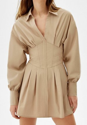 Robe chemise - camel