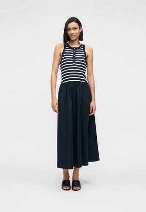 BUTTON MIX DRESS  - Dnevna obleka - dark night/ecru