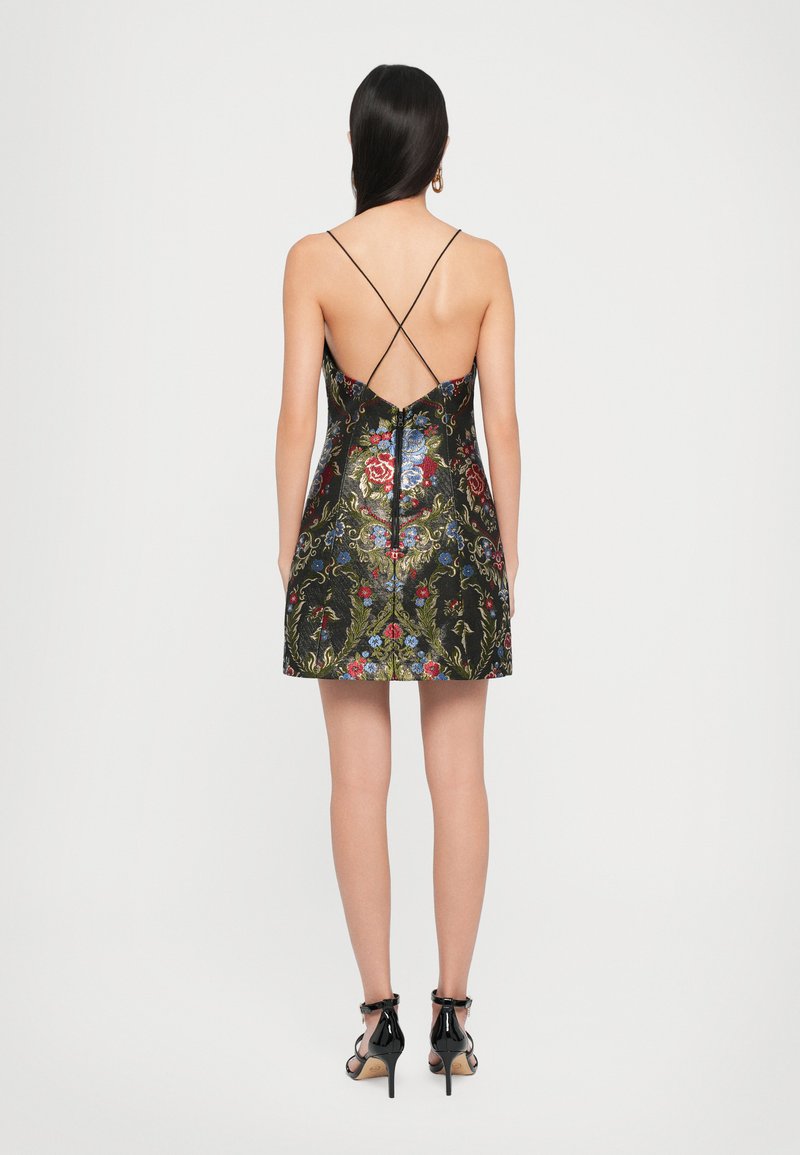 Alice + Olivia TAYLA MINI DRESS - Cocktail dress / Party dress -  black/multi coloured/black - Zalando