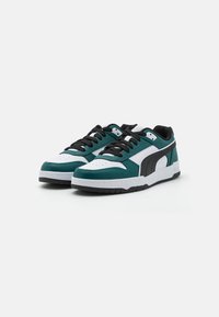 Puma GAME UNISEX - Sneakers - white/black/malachite/gold