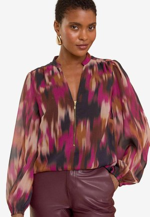 Love & Roses FRONT SHEER LONG SLEEVE- REGULAR FIT - Camicetta - black printed