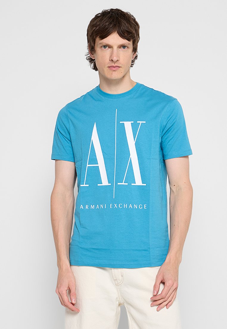 Armani Exchange T-shirt print blauw