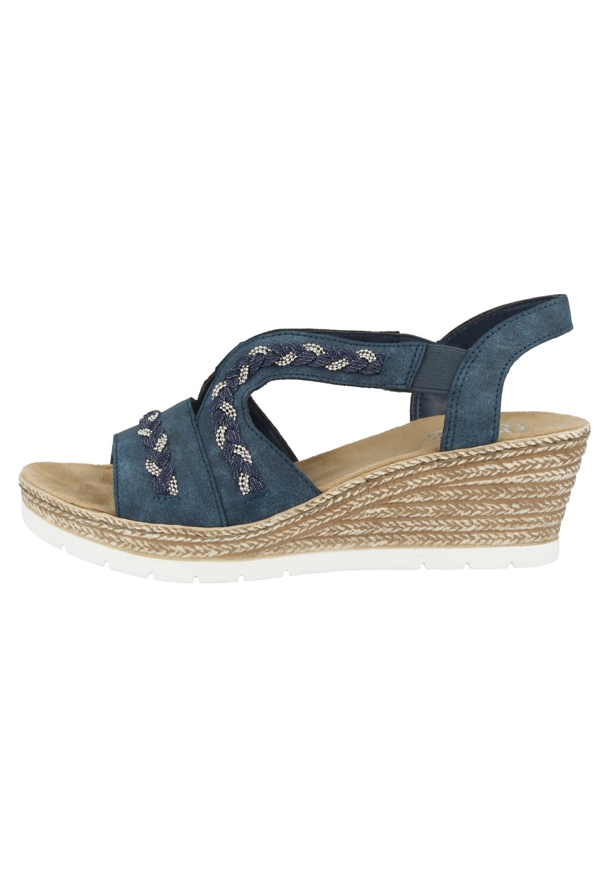 Rieker Sandalen met sleehak - blue/Blauw - Zalando.nl