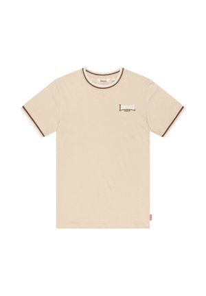 Lonsdale, LONSDALE HERREN T-SHIRT SCHMALE PASSFORM QUIN - T-Shirt print - sand brown ecru