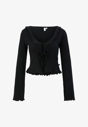 QS MIT RÜSCHEN - Bluse - schwarz