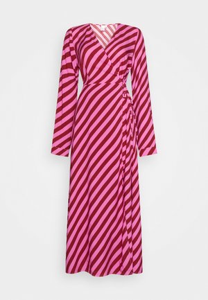 YAS Tall YASSAVANNA LONG WRAP DRESS - Rochie maxi - phlox pink/pink/rhubarb
