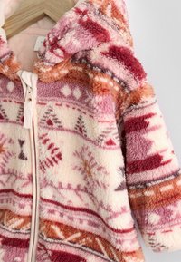 Next COSY REGULAR FIT - Flísová bunda - caramel brown pink print