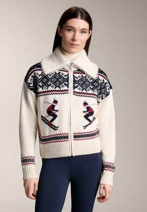 JACQUARD SKI  - Sweat zippé - stone