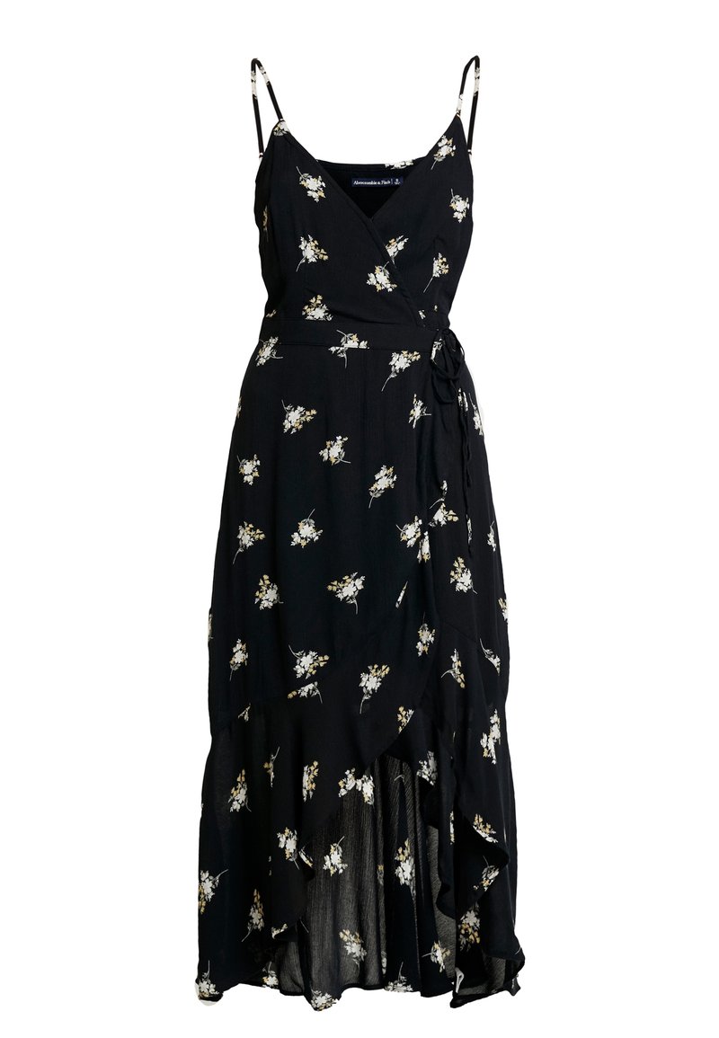 abercrombie and fitch black floral dress & Day - - (Pre-owned) Size:14 Wide Imported. eight pack Black Square Neck Long